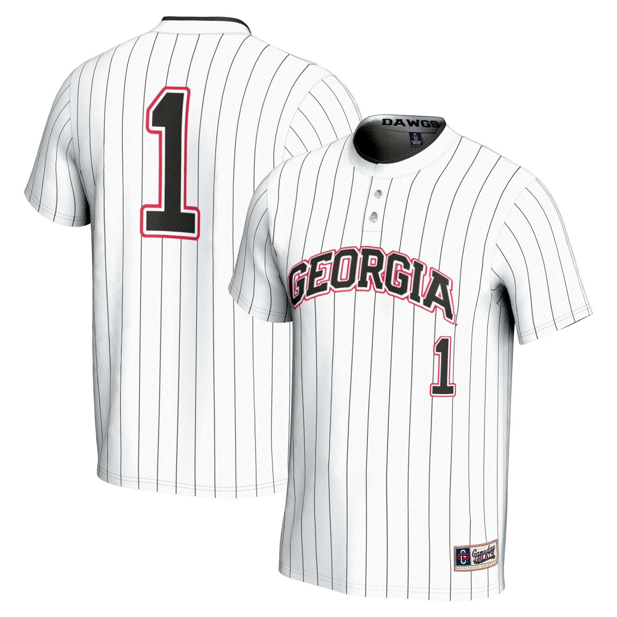 [NJP] Georgia Bulldogs GameDay Greats Unisex Lightweight Softball Jersey - White