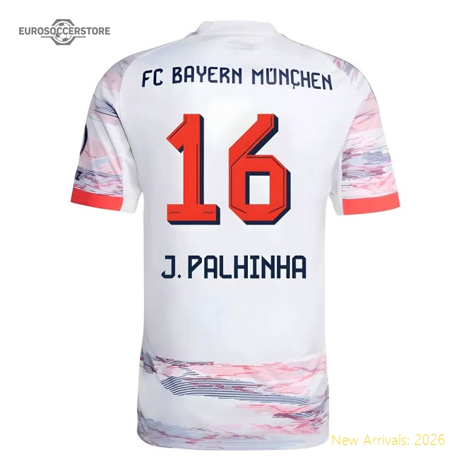 Official 2025-2026 Bayern Munich Away Shirt (J. Palhinha 16)