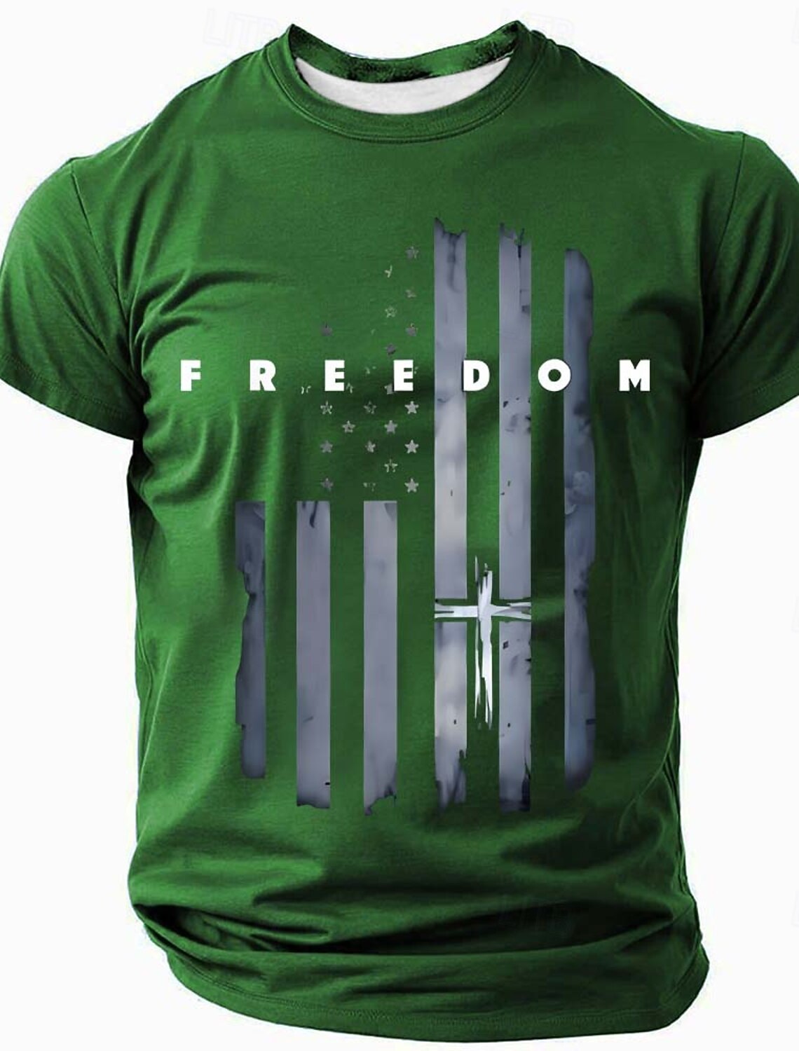 4th of July 2026 250th Memorial Day Men's 3D Print US Flag Crew Neck Short Sleeve T-Shirt Daily Street