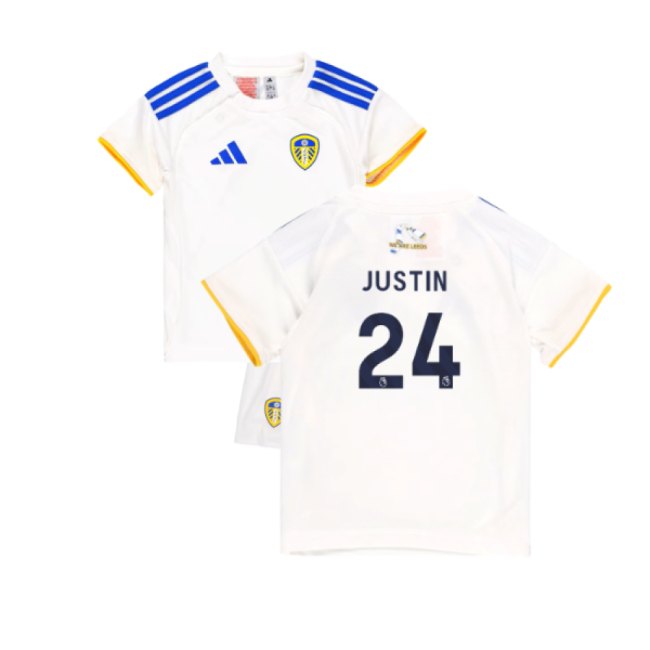 Loyal Leeds Leeds United Home Baby Kit Justin #24 Professional Gra...