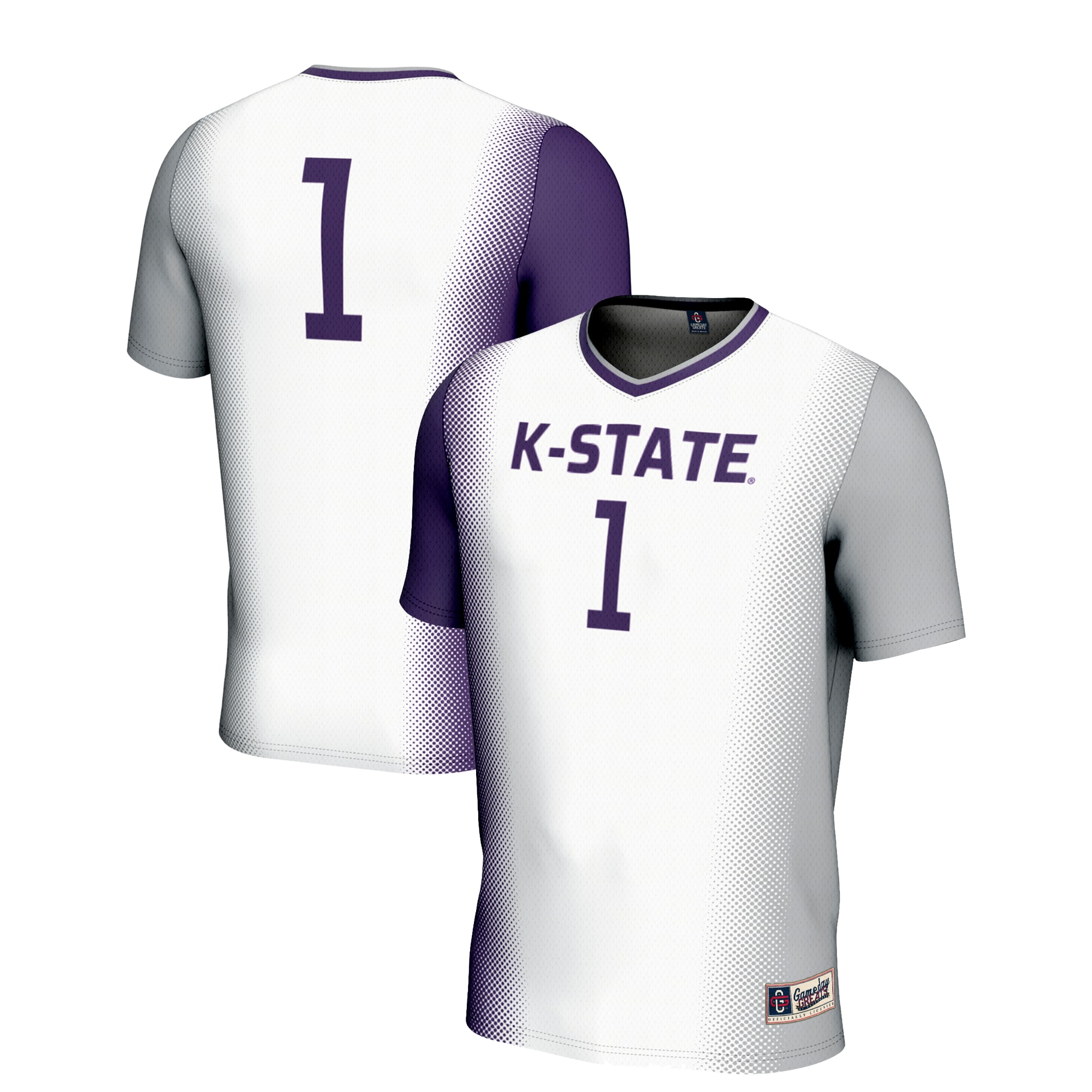 [SJH] Kansas State Wildcats GameDay Greats Youth Lightweight Women's Soccer Jersey - White