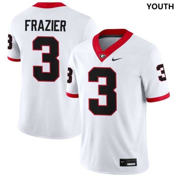 Youth Georgia Bulldogs #3 Nate Frazier White Nike Stitch Jersey
