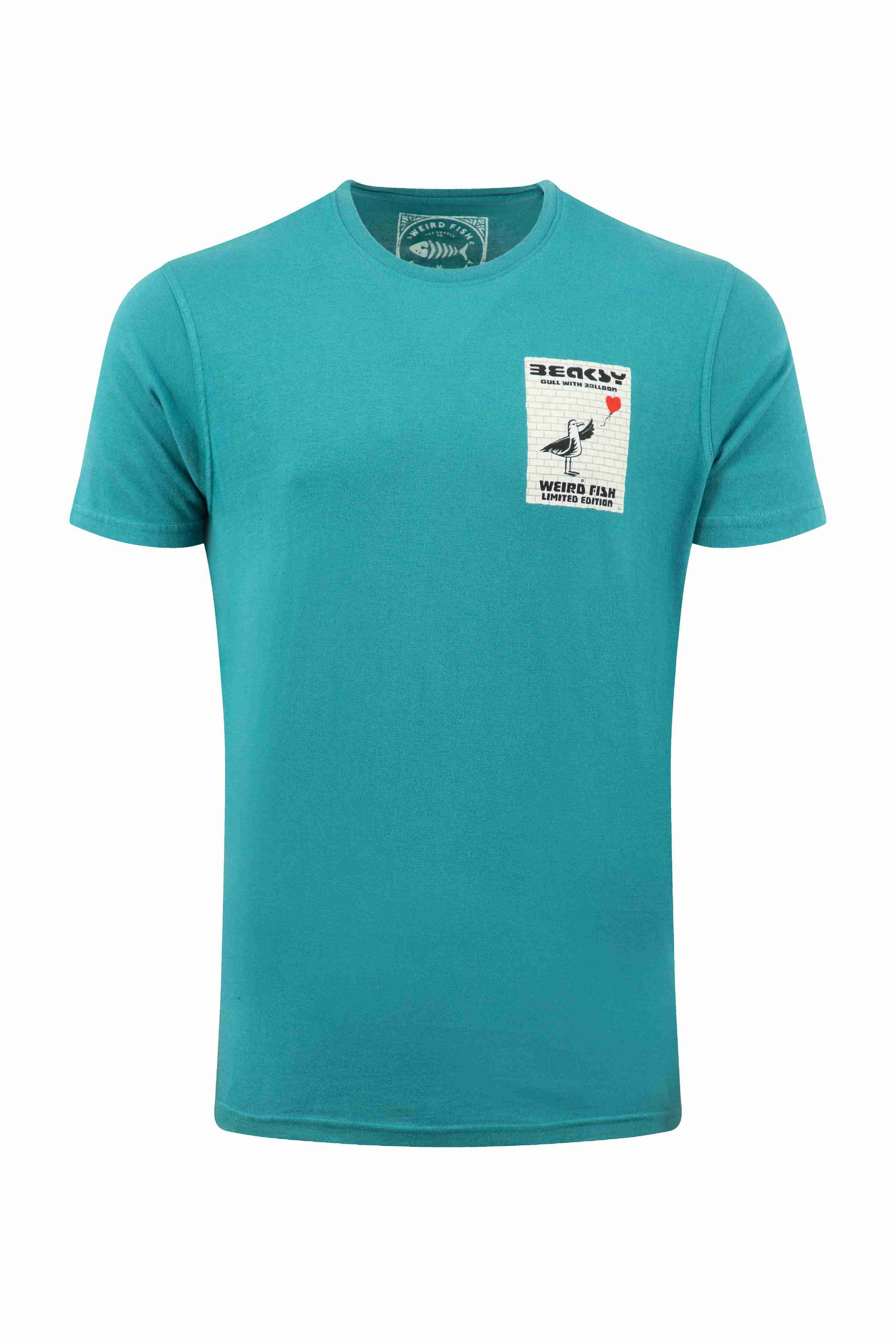 Beaksy Back Print Artist T-Shirt Deep Teal