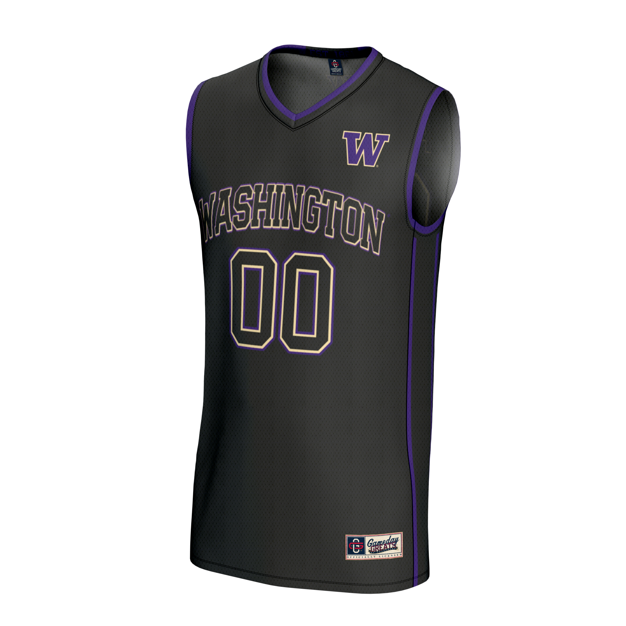 [DDG] Washington Huskies GameDay Greats Unisex Lightweight Collegiate Men's Basketball NIL Pick-A-Player Fashion Jersey - Black