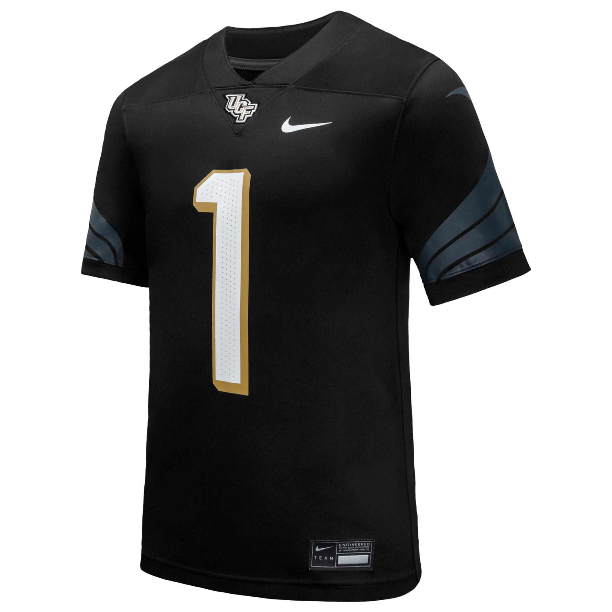 Men's #1 Black UCF Knights Home Game Football Jersey
