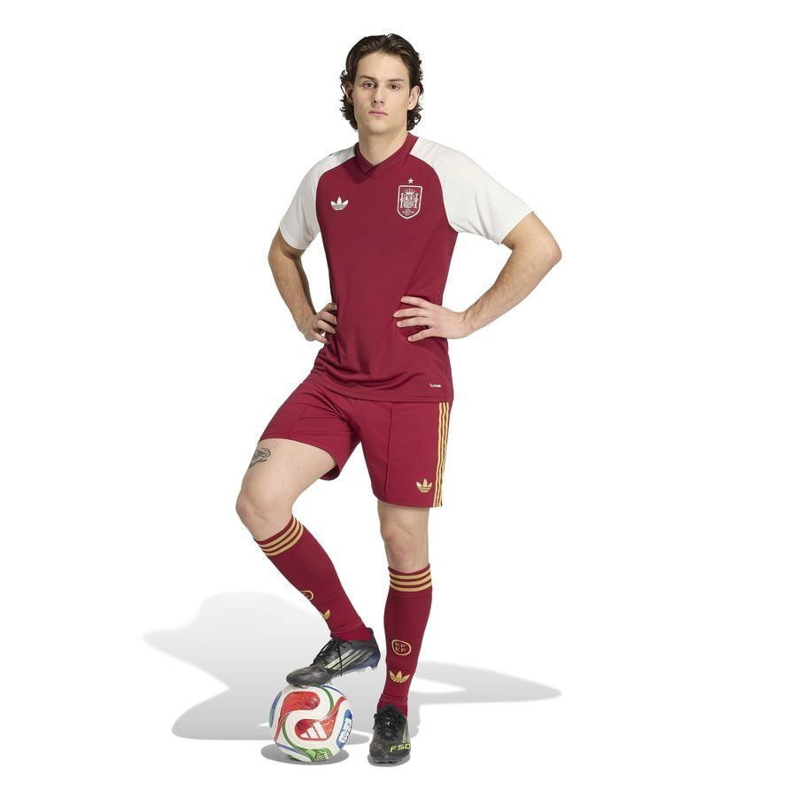 [LK] 2026 Spain Pre Match World Cup Collegiate Training Away Burgundy Jersey T