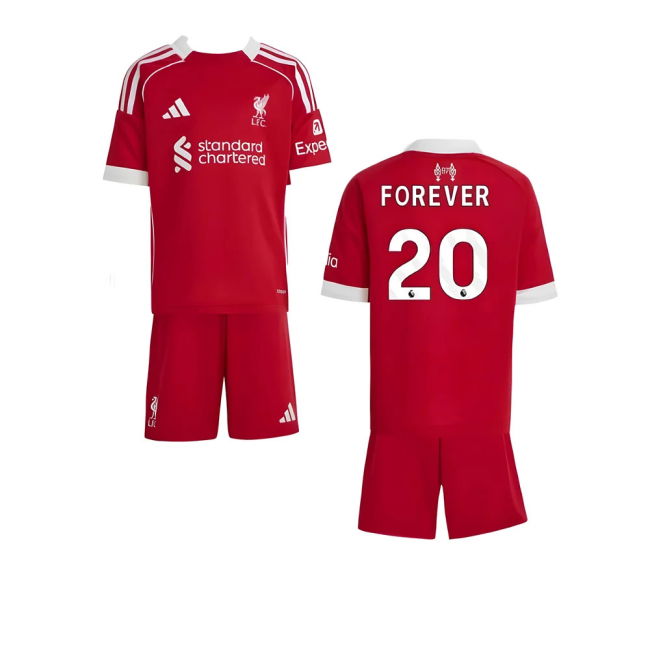 2025-2026 Liverpool Home Mini Kit (Forever 20) (Limited Edition)