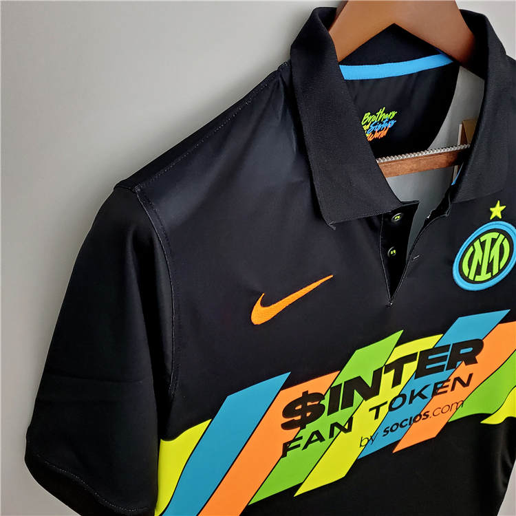 Official Inter Milan 21-22 Third Black Soccer Jersey Football Shirt