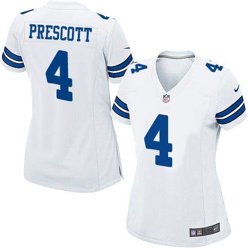 NFL DAL Cowboys #4 Dak Prescott White Elite Jersey - Authentic Quality