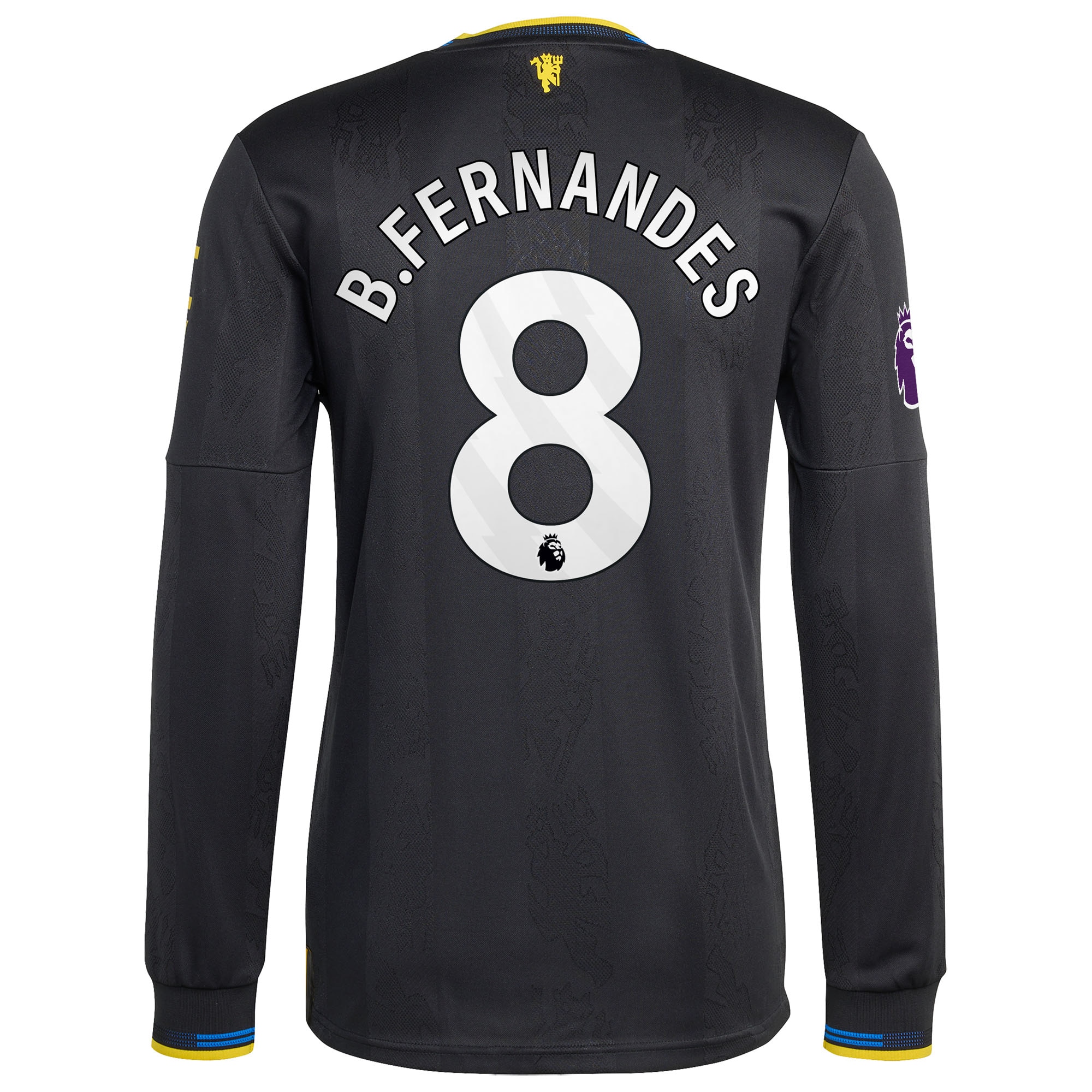 [SJH] Bruno Fernandes Manchester United 2025/26 Third Authentic Long Sleeve Player Jersey - Black