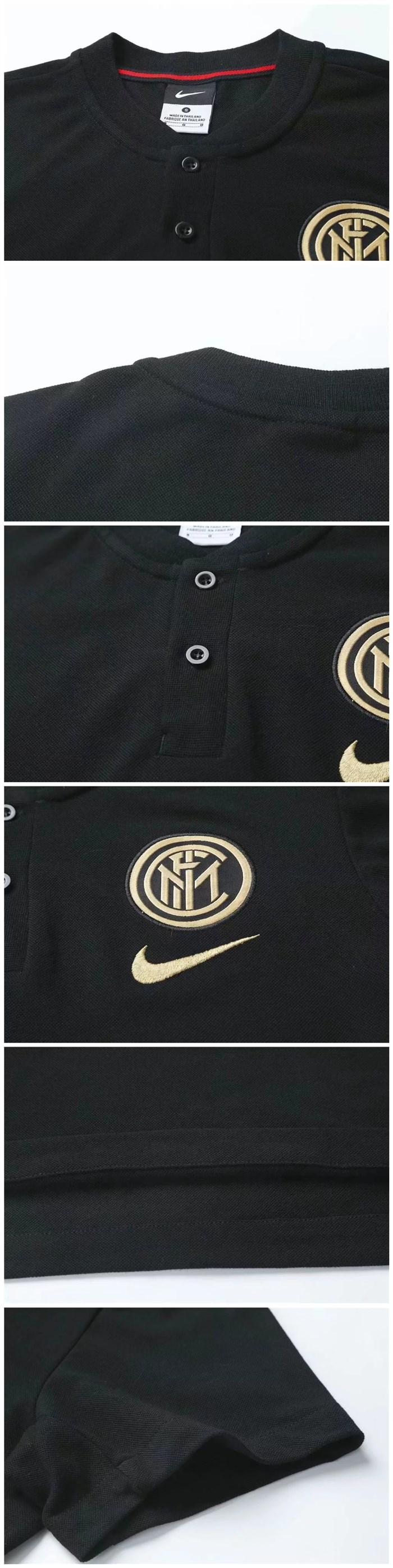 2019-20 INTER MILAN BLACK GRAND SLAM POLO SHIRT - Official Replica