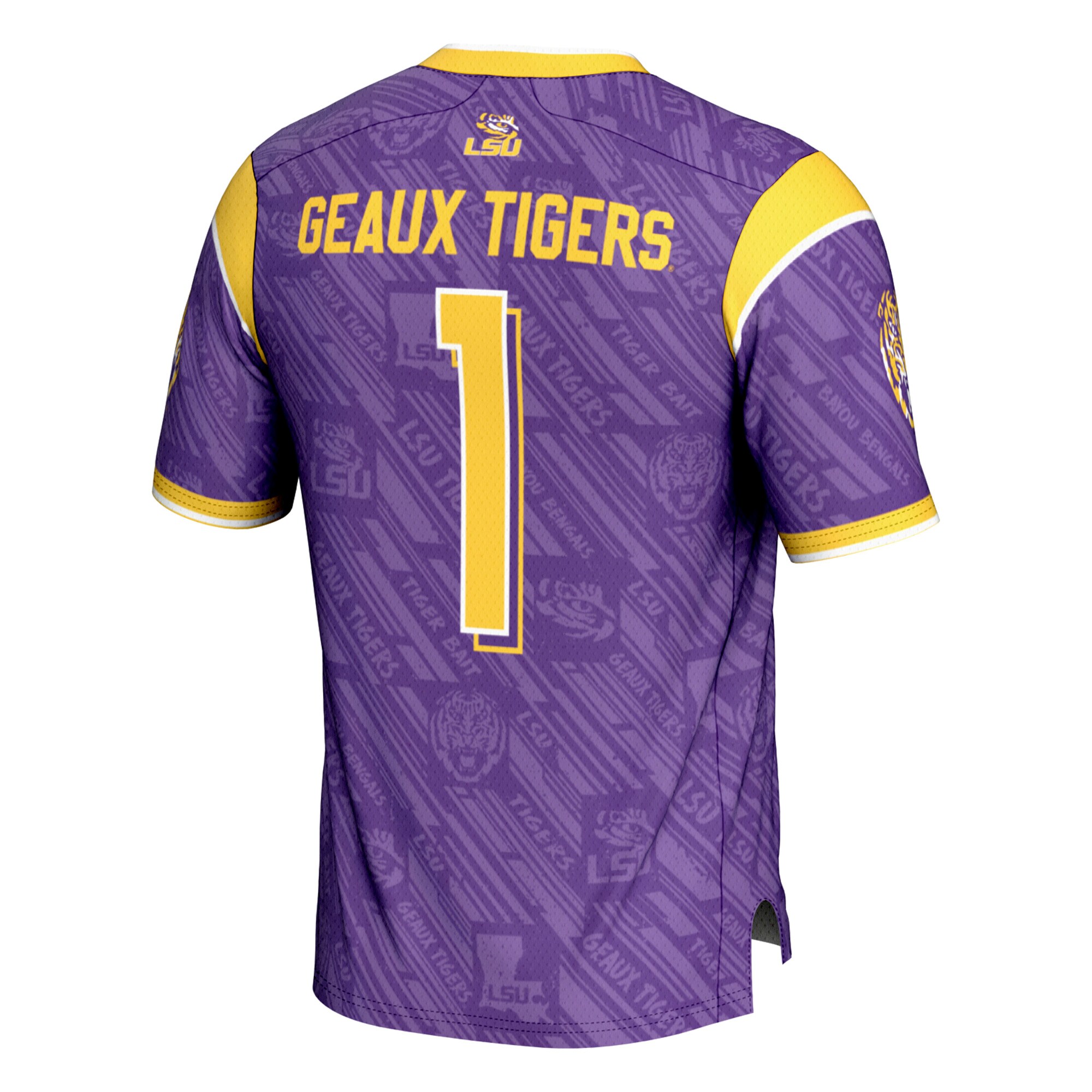 [NJP] LSU Tigers GameDay Greats Youth Highlight Print Football Fashion Jersey - Purple