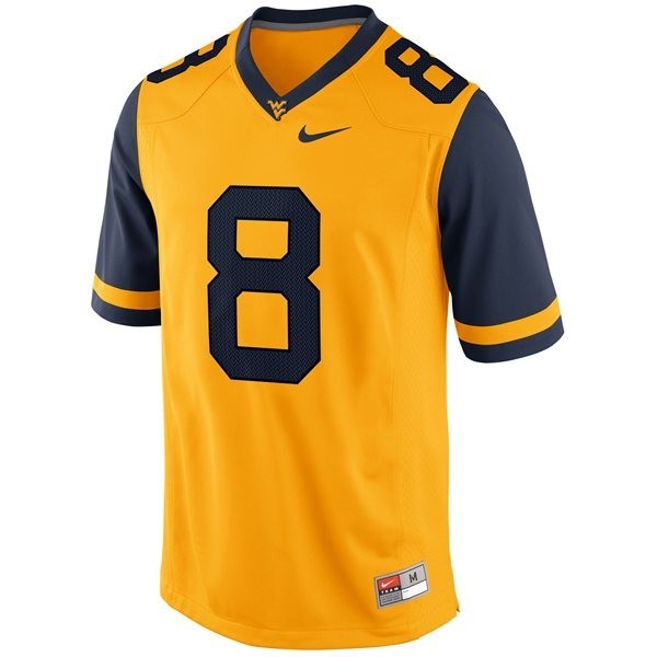 Men NCAA Team #8 Gold Men Performance Jersey - Authentic