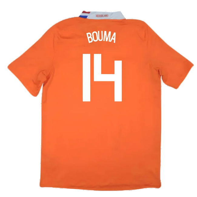 Holland 2008-10 Home Shirt ((Excellent) M) (Bouma 14) Authentic