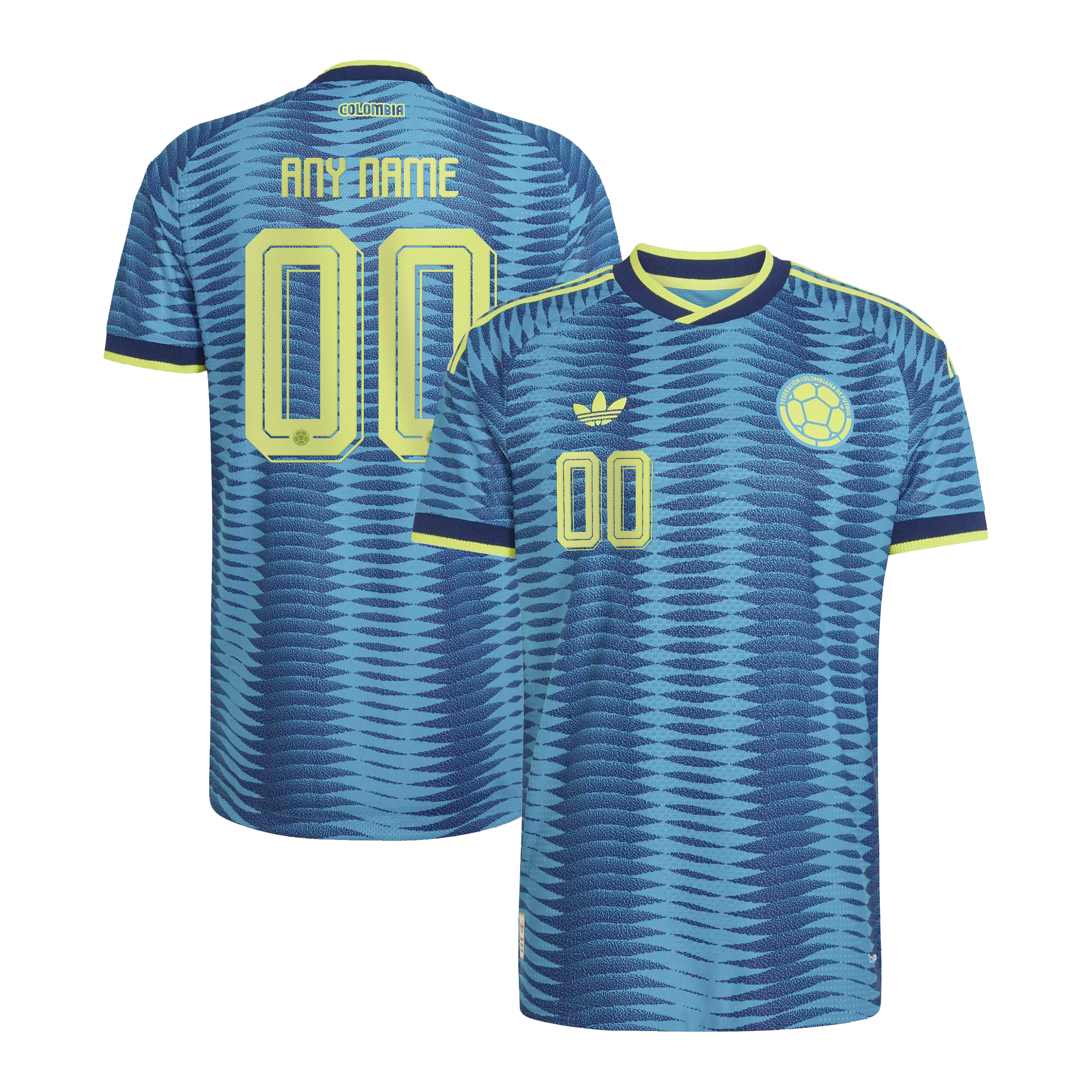 [SJH] Colombia National Team 2026 Away On-Field Authentic Custom Jersey - Turquoise