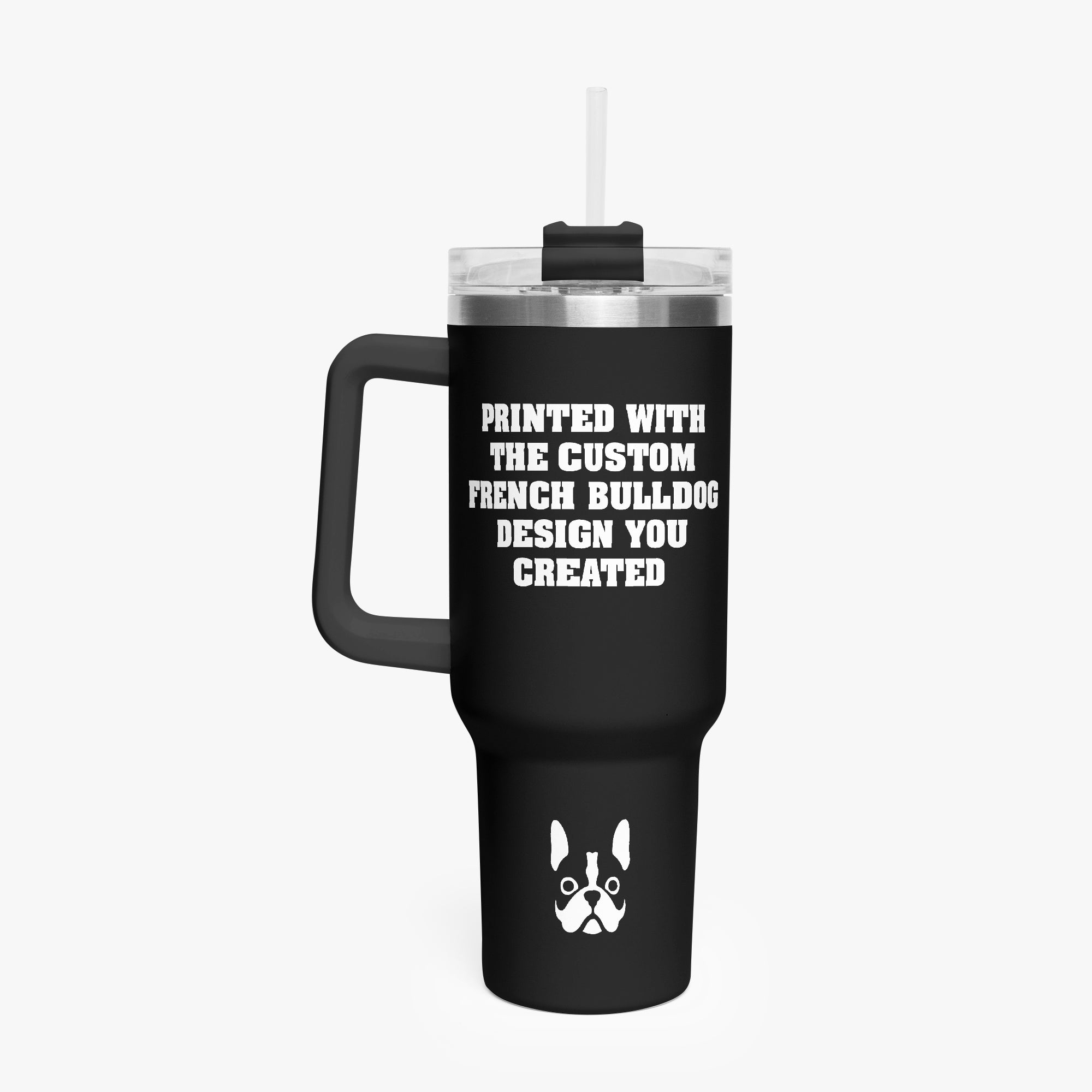 High-Quality Personalized Car Tumbler Cup for French Bulldog Lovers