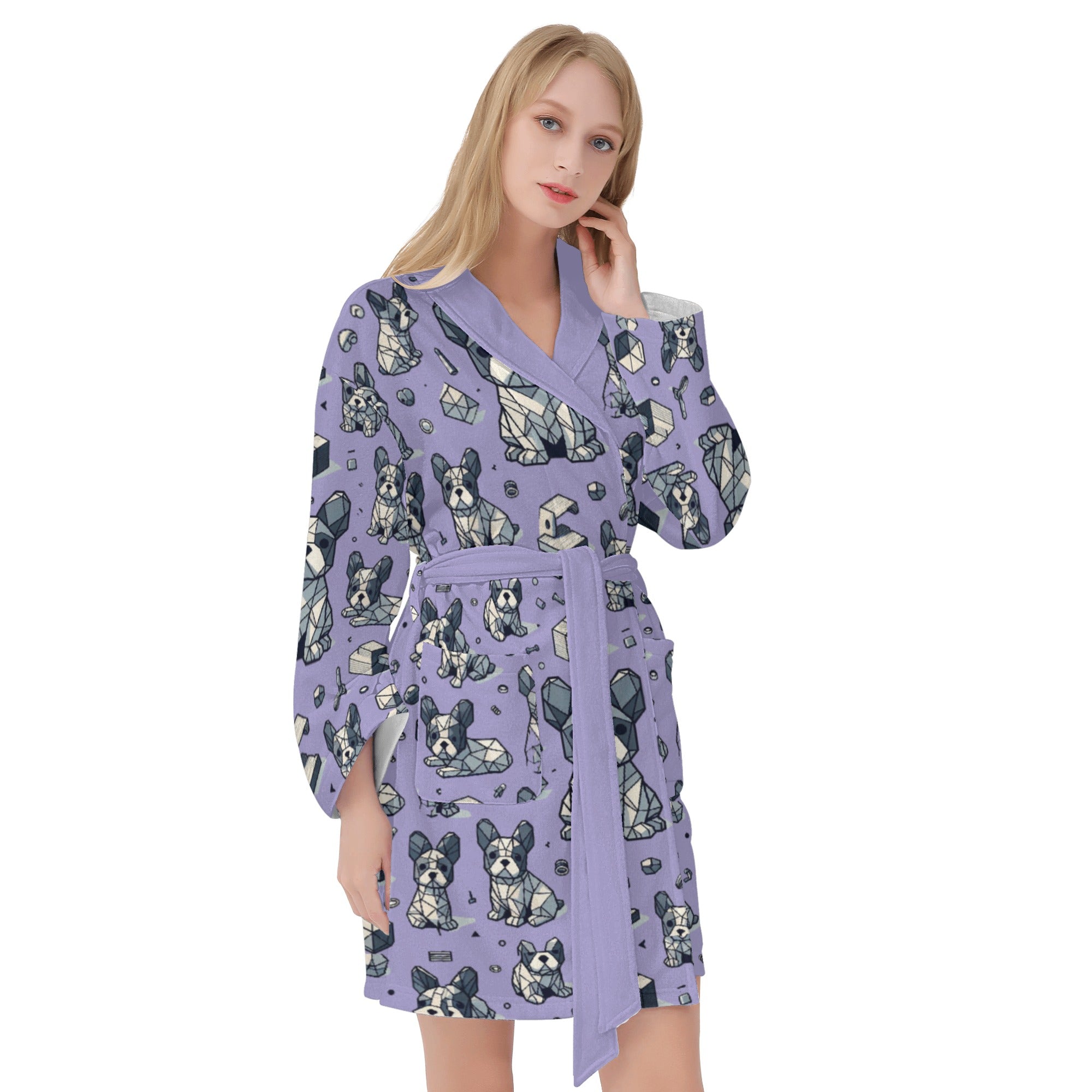 Pet-Lover Fashion-Forward Molly - Women Bathrobe for Casual Outings