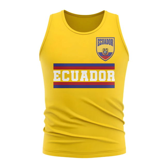 World Ecuador Core Football Country Sleeveless Tee (Yellow)