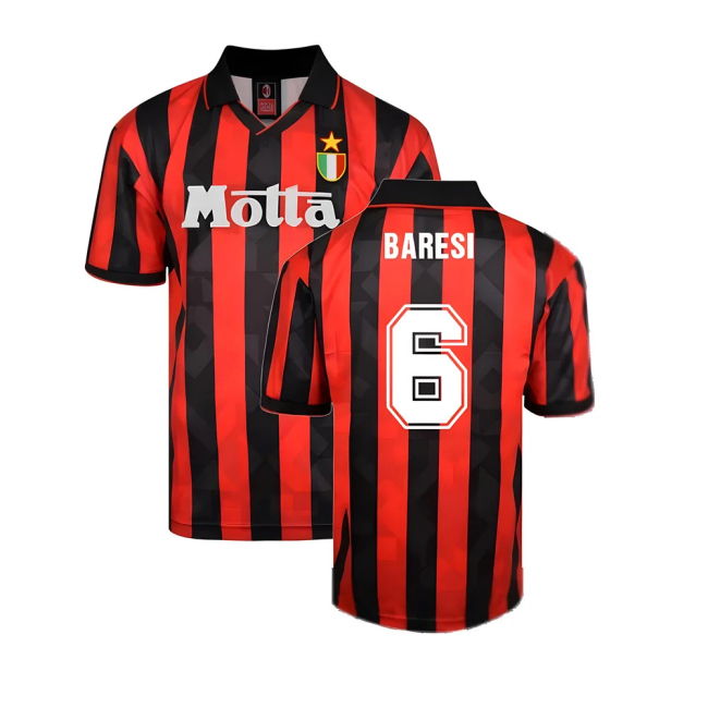 2025-2026 Milan Home Football Shirt (BARESI 6) | Great Deal