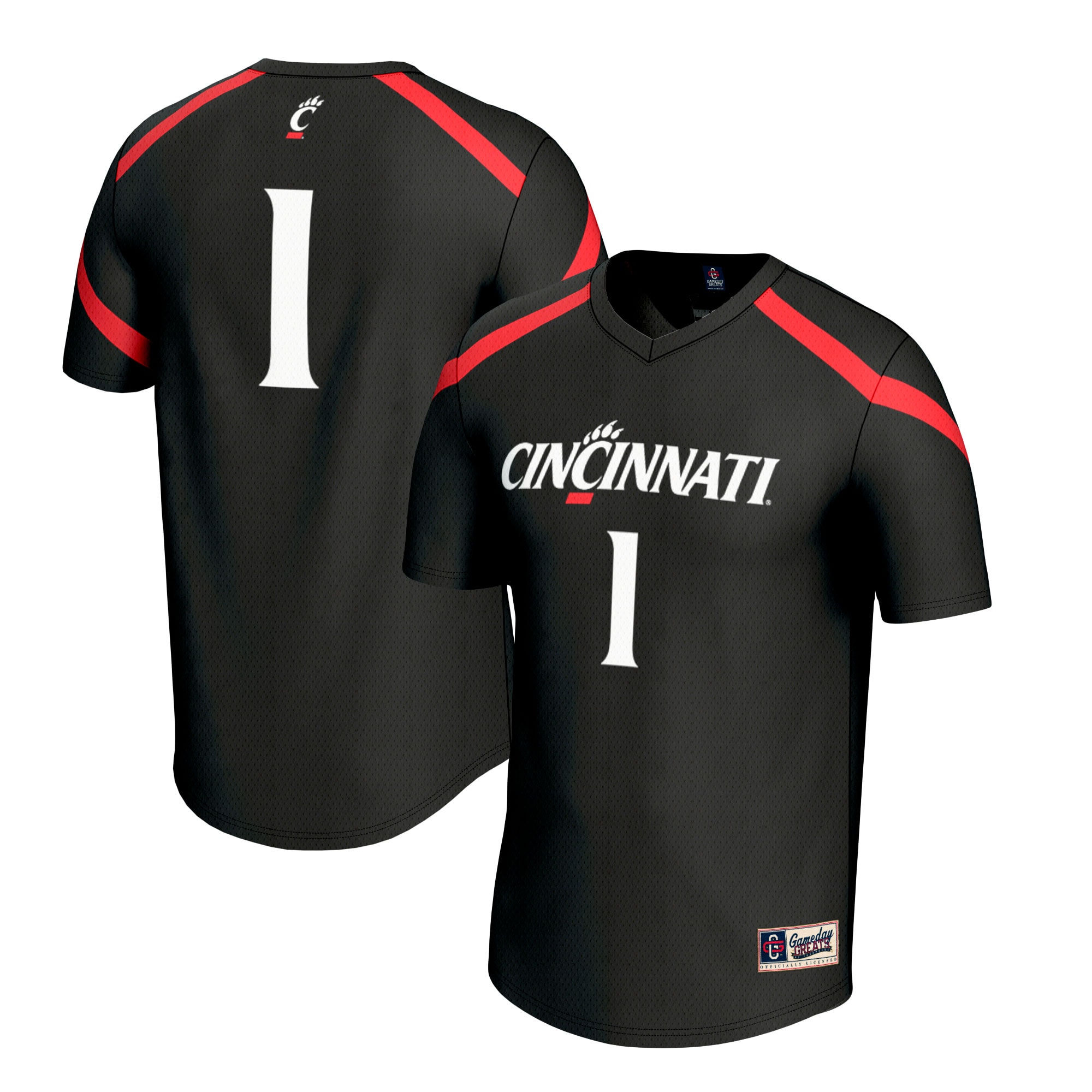 [NJP] Cincinnati Bearcats GameDay Greats Unisex Lacrosse Fashion Jersey - Black