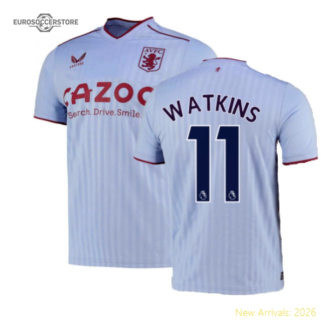 2022-2023 Aston Villa Away Authentic Jersey Watkins Adidas Climacool