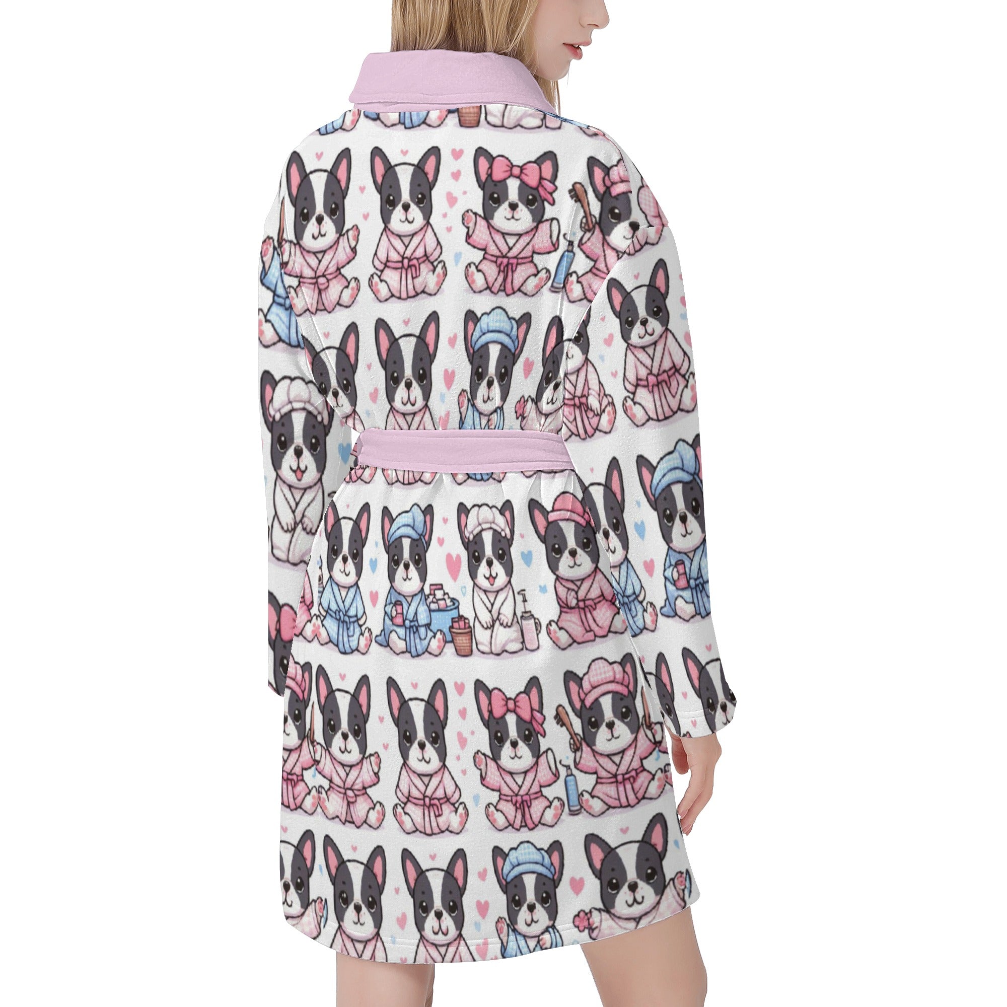 Frenchie Premium Kona - Breed-specific Women Bathrobe Pet Gear