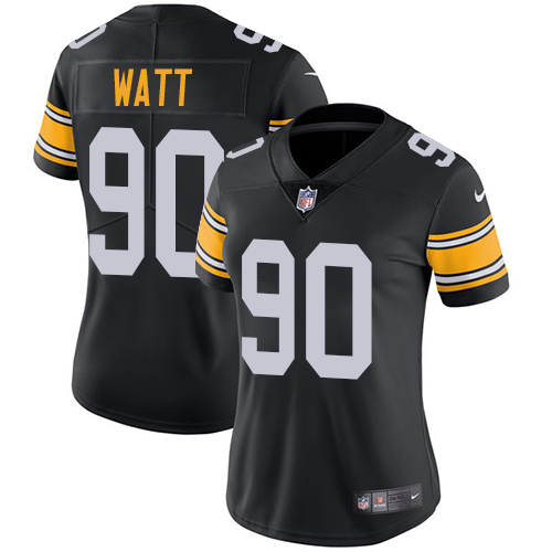 Authentic NFL P S Steelers #90 T. J. Watt Black Limited Jersey