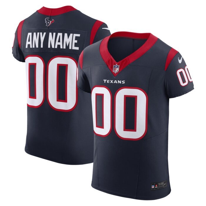Men's Houston Texans Nike Navy Vapor F.U.S.E. Elite Custom...