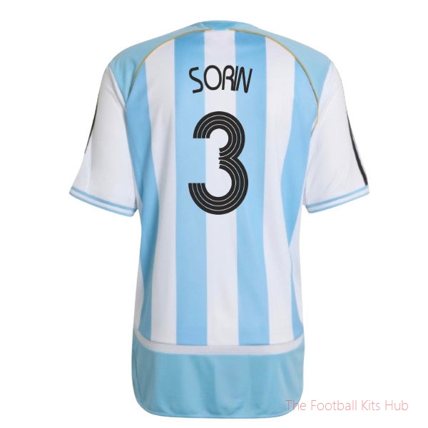 Argentina 2006 Home Shirt Sorin #3 Soccer Kit - World Cup Edition