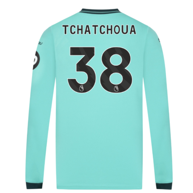 2025-2026 Wolves Long Sleeve Away Jersey (Tchatchoua 38)