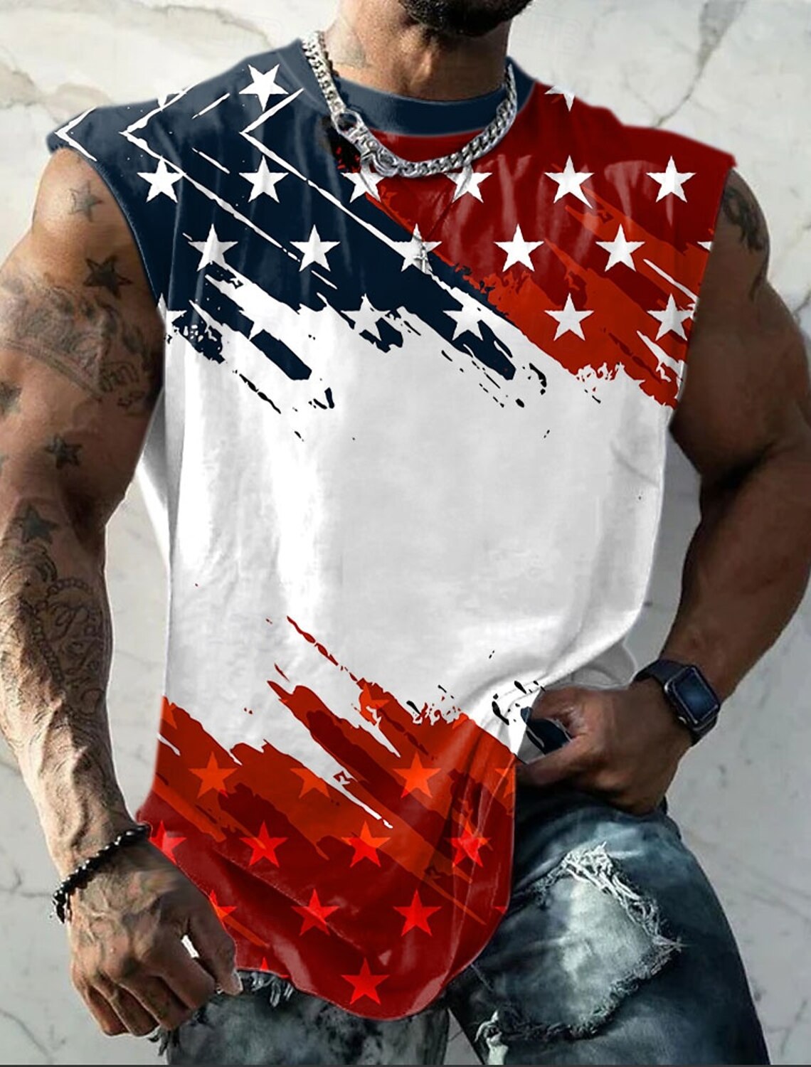 4th of July 2026 250th Memorial Day Men's Patriotic Designer Patriot US Flag T-Shirt