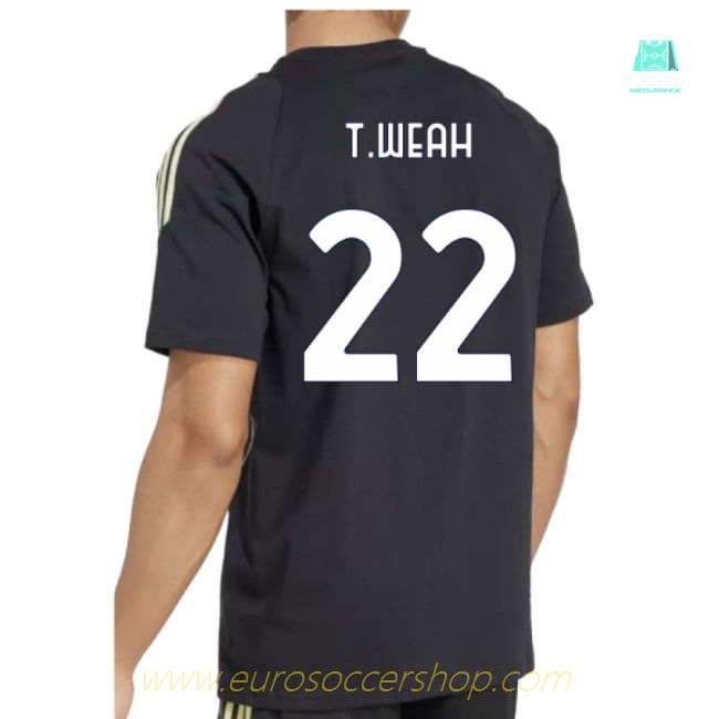 2025-2026 Juventus Training Tee (Black) (T.Weah 22)