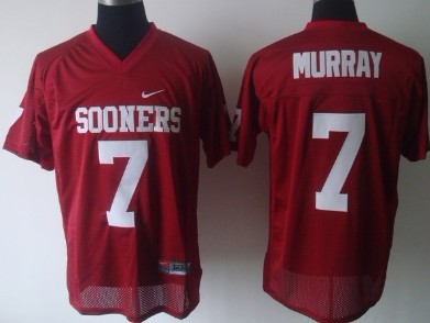 Men's Oklahoma OU Red 2024 performance None #7 college football Jersey
