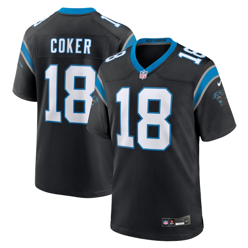 None Jalen Coker CAR Panthers Iconic Professional Jersey Game Day Wear