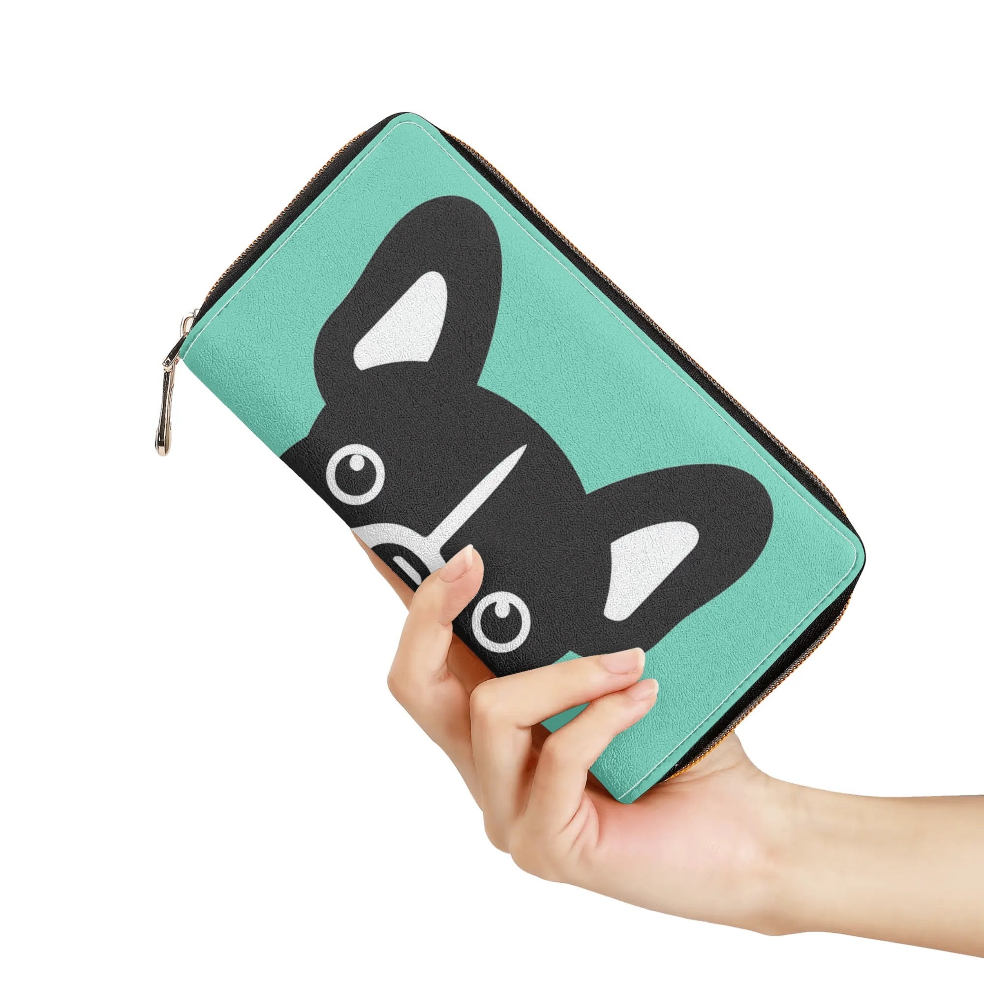 French Bulldog Alonza Leather Zipper Wallet Comfy Pet Product