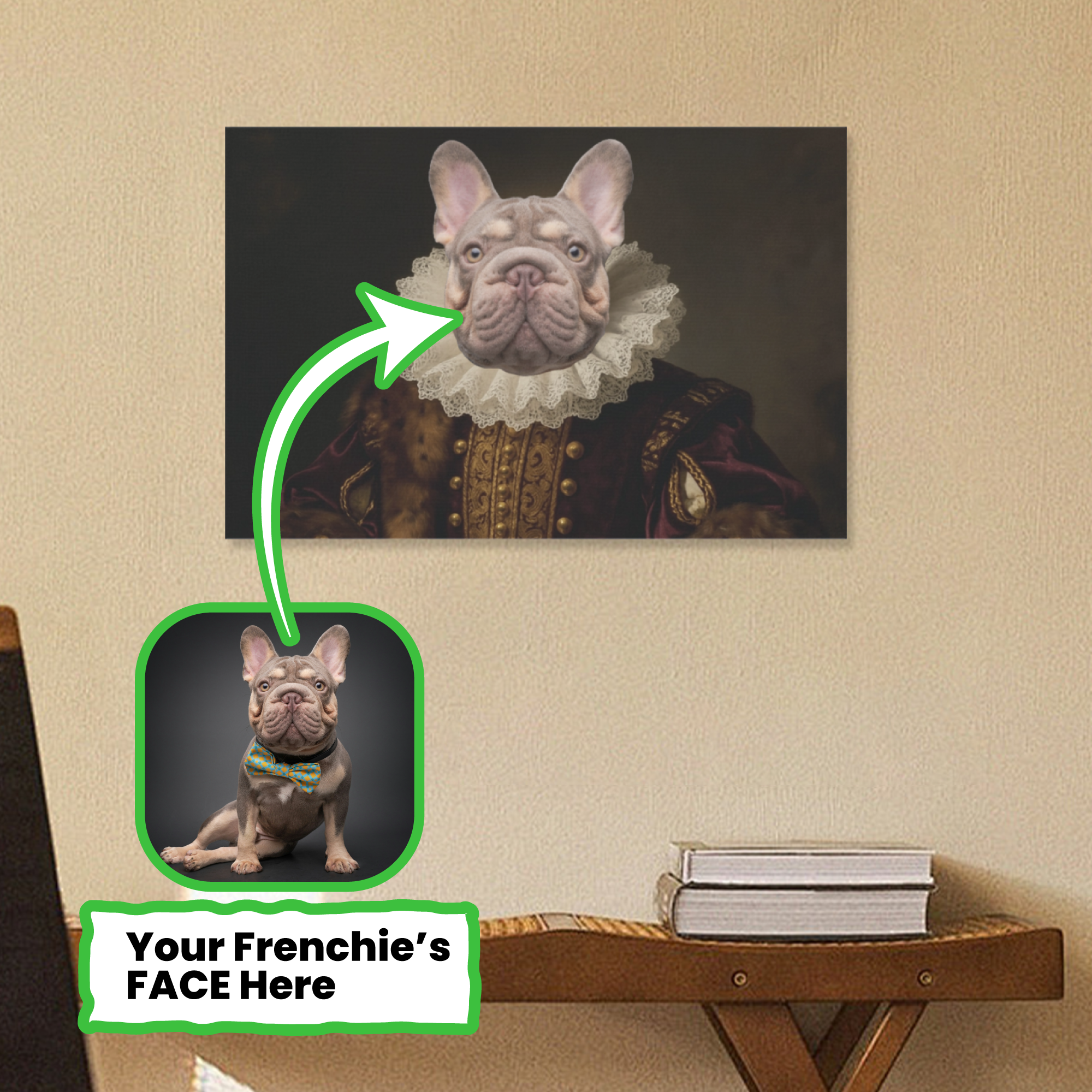 Adorable Frenchie Canvas Wall Art Indoor Comfort | Unique Design