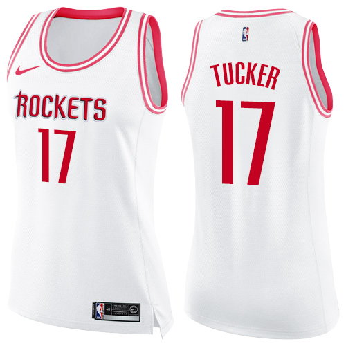 White Houston Rockets #17 Nike Jersey Game Day Wear Basketball Jersey