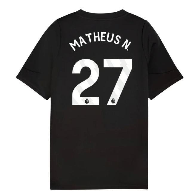 2025-2026 Man City Training Jersey (Black) - Kids (Matheus N. 27)