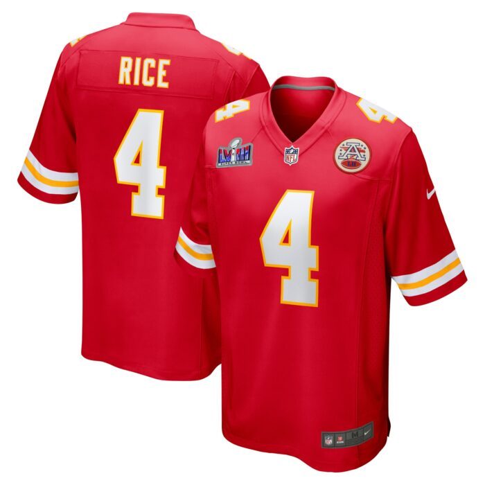 Men's Kansas City Chiefs Rashee Rice Nike Red Super Bowl L...