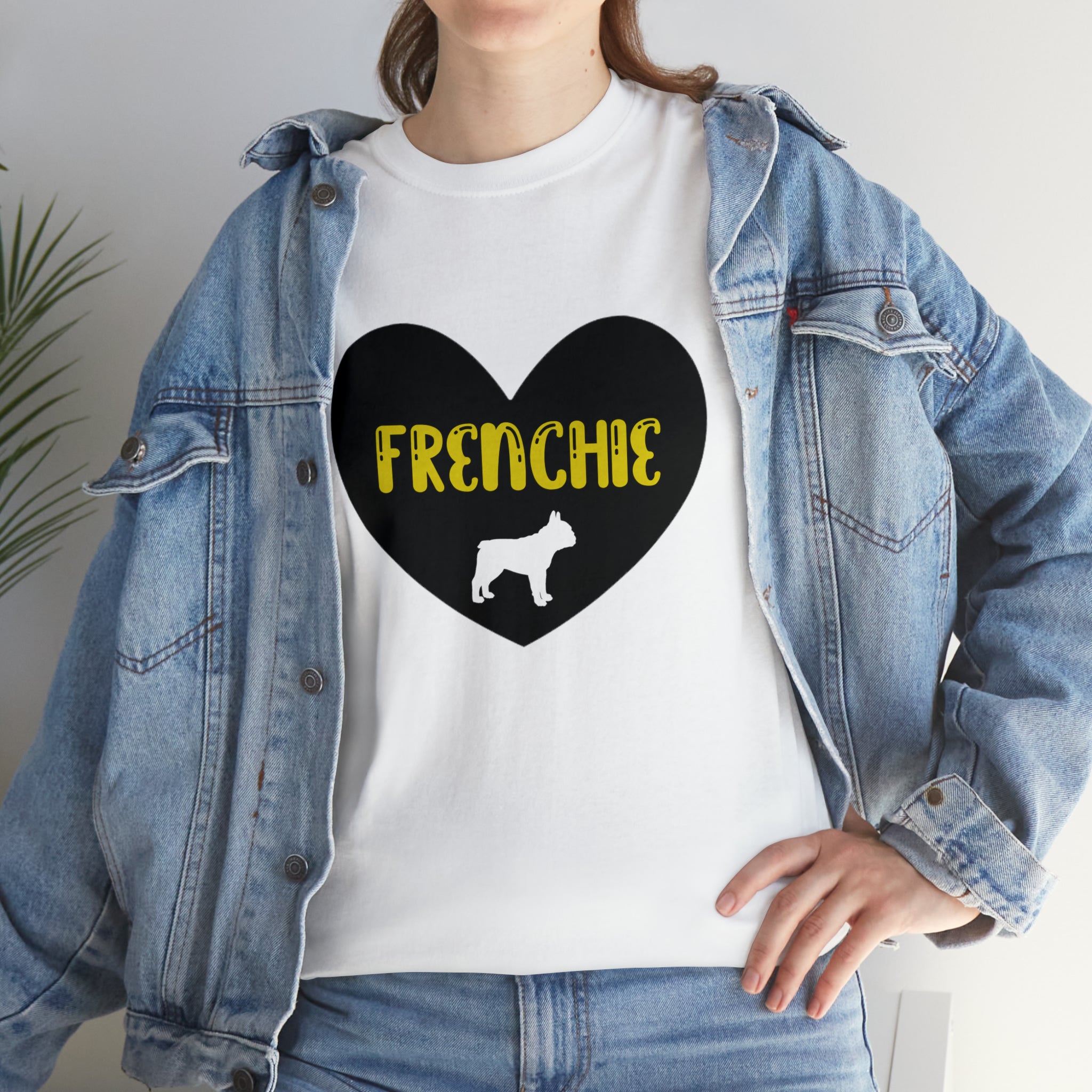 Premium Trendy Frenchie Love - Unisex Cotton T-shirt for Pet Enthusiasts