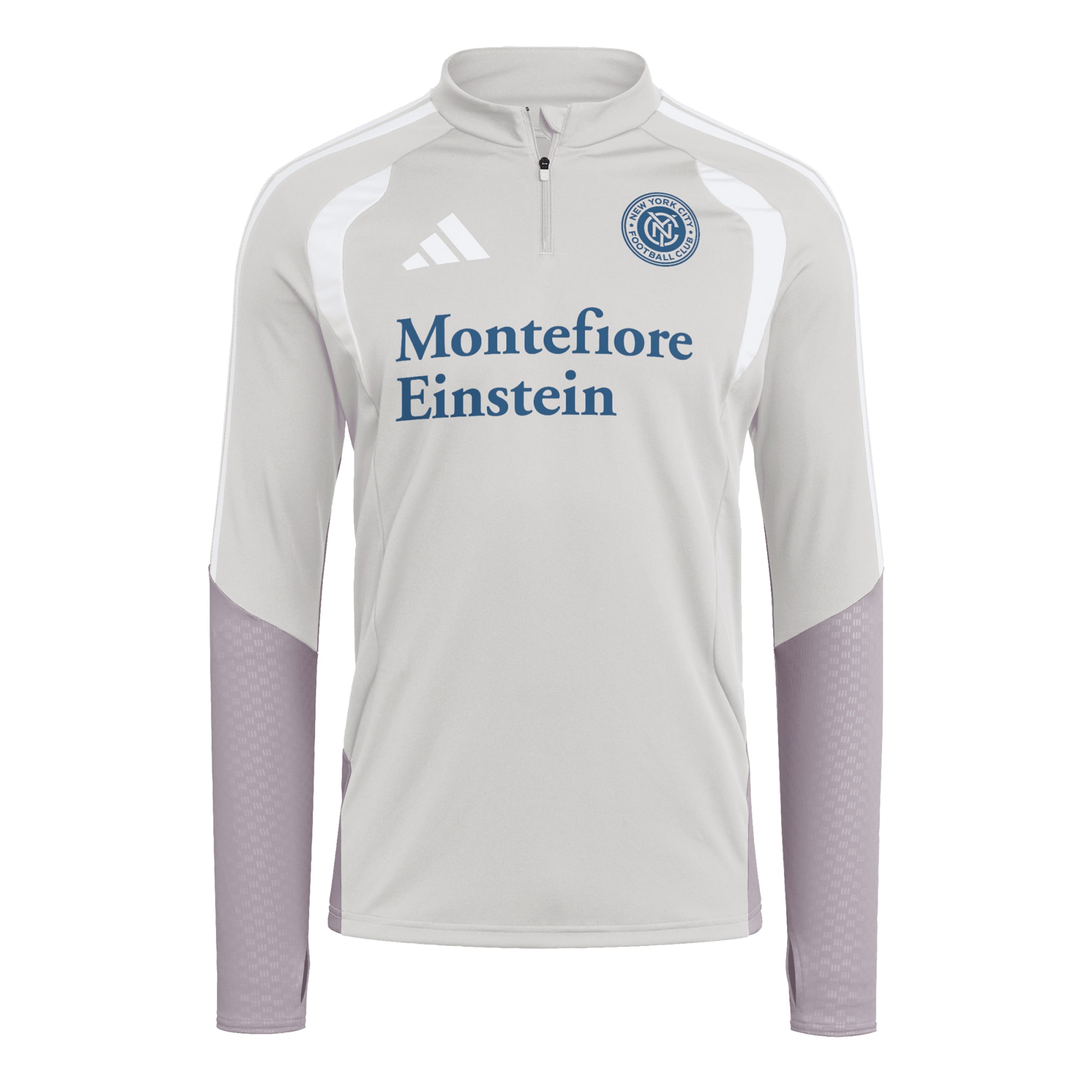 [SJH] New York City FC 2026 Tiro Competition Quarter-Zip Training Jersey Top - Silver