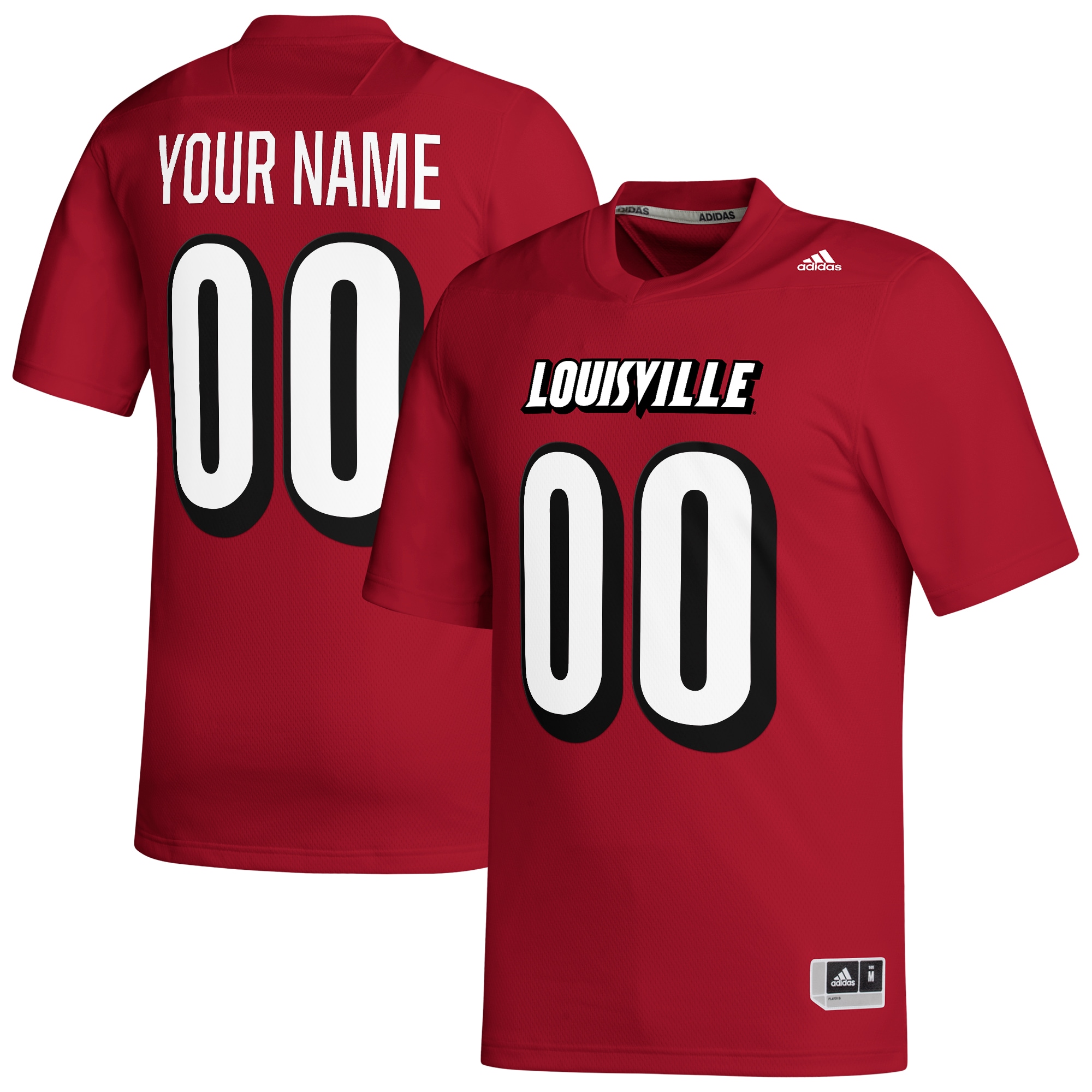 [NJP] Youth Louisville Cardinals Custom Football Jersey - Red