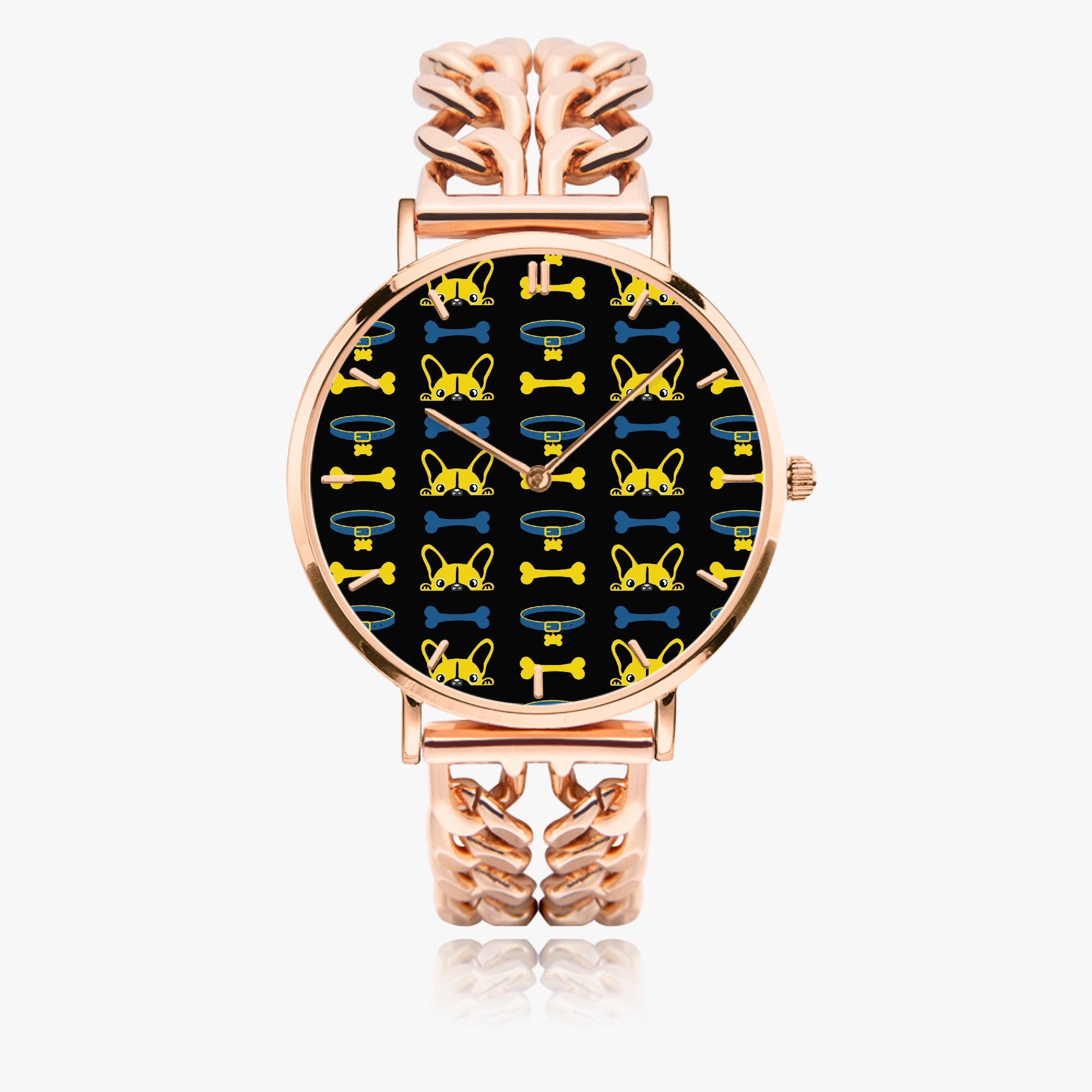 Bernette - Chic Hollow Strap Watch for Frenchie Lovers