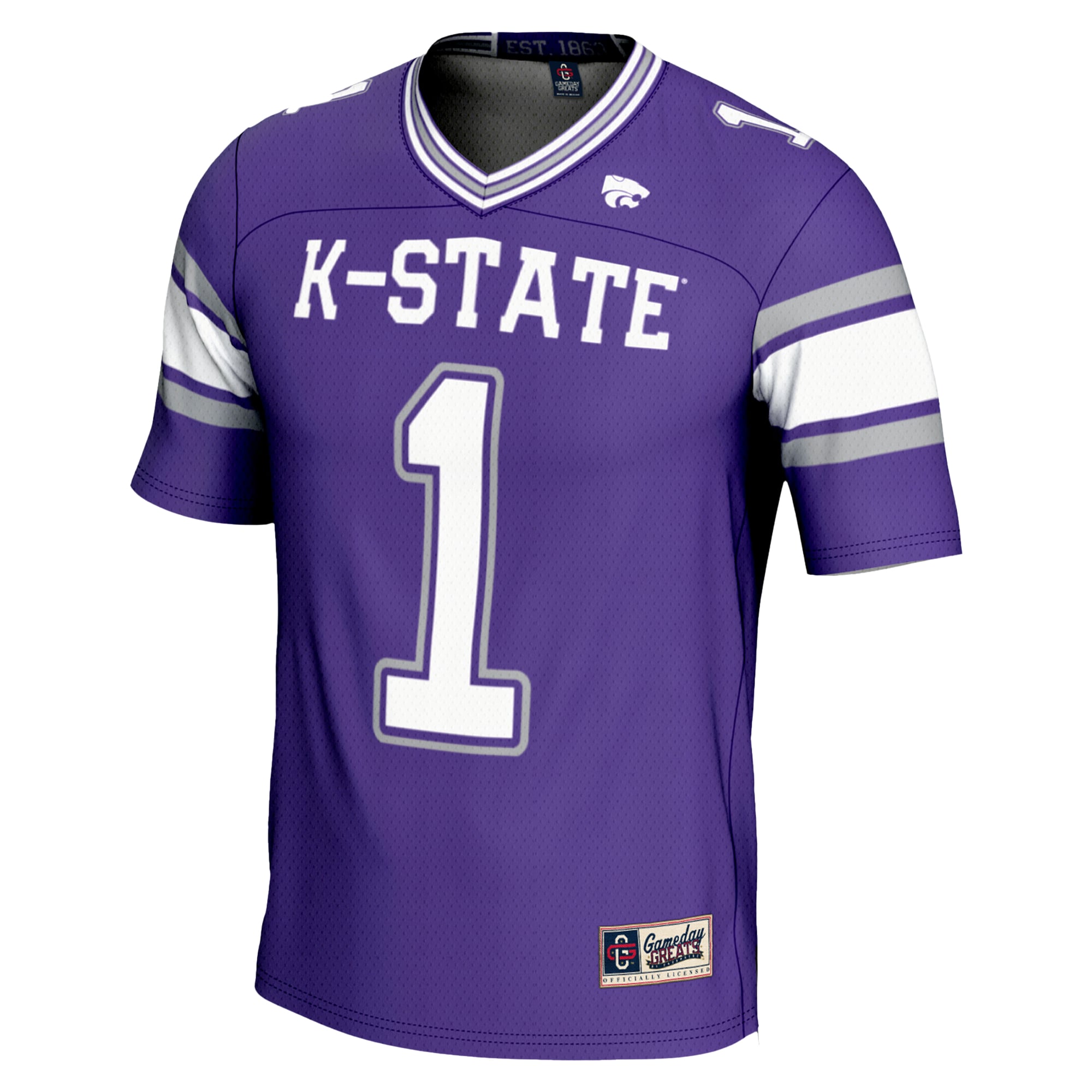 Youth #1 Purple Kansas State Wildcats Endzone Football Jersey