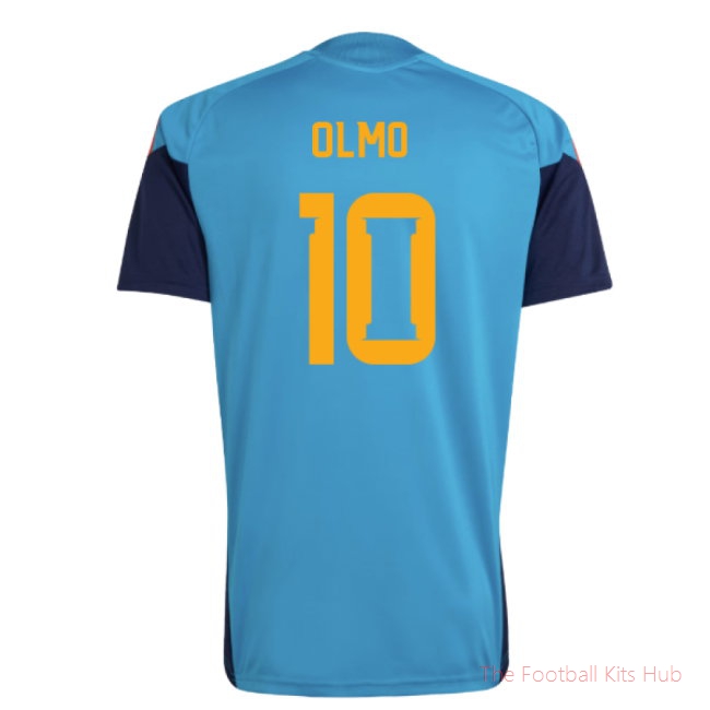 2026-2027 Spain Training Jersey (Bold Aqua) (Olmo 10)