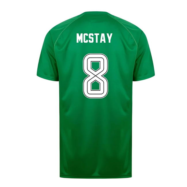 Celtic Poly T-Shirt Green/White Mcstay 8 Club Fan Merchandise