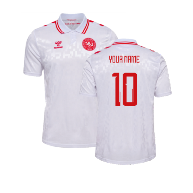Official 2024-2025 Denmark Away Match Football Cup Kit Jersey
