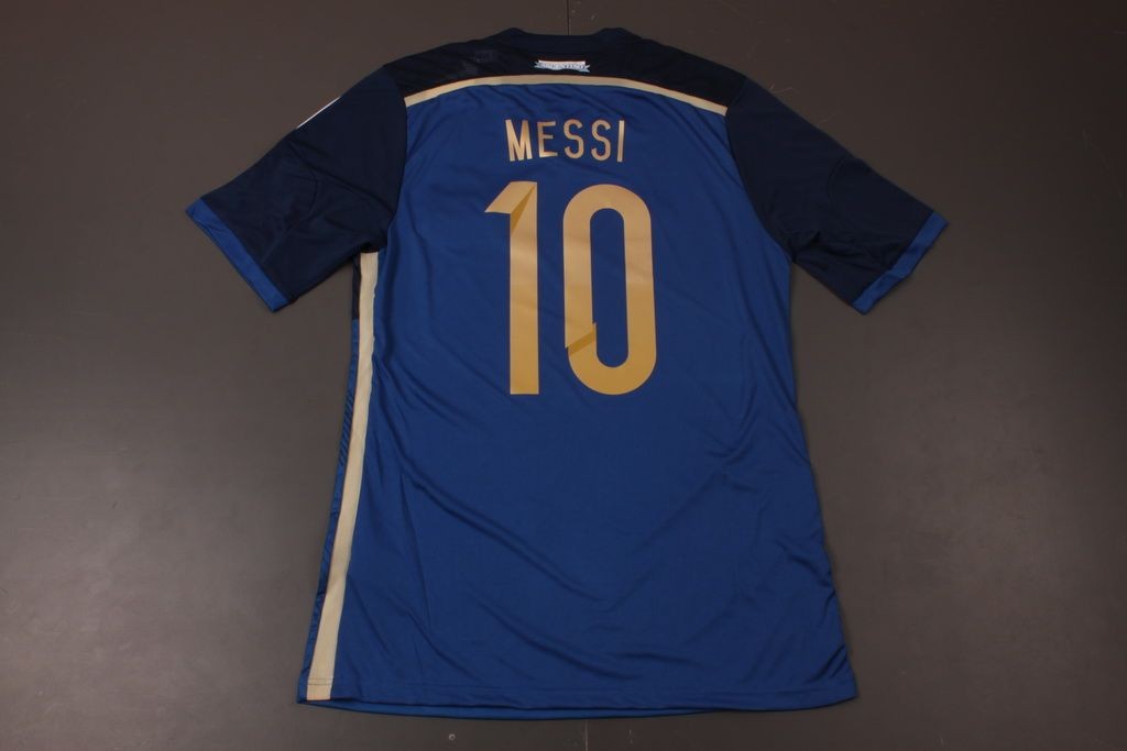 Genuine Durable Argentina 1415 Away Soccer Shirt 10 MESSI