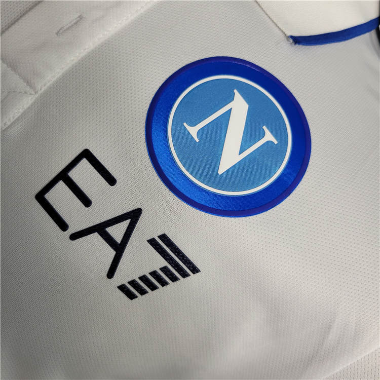 Lightweight NapoliNaples 2324 White Polo Shirt Football Shirt