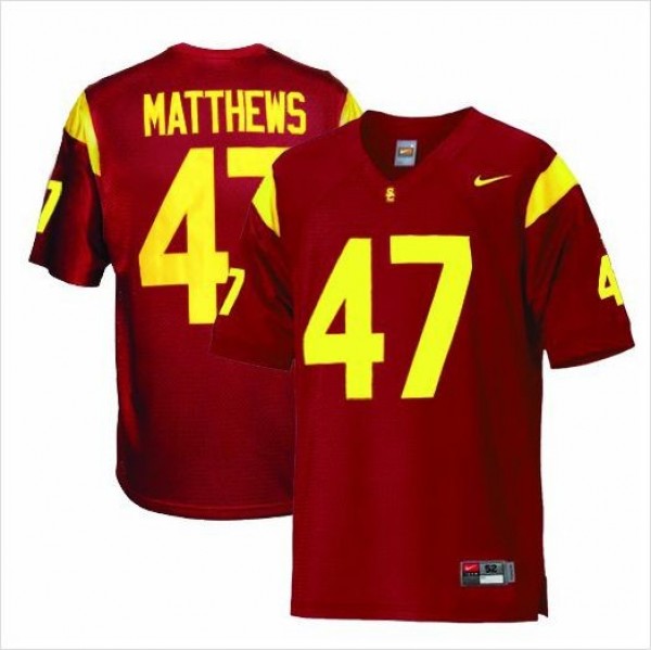 Men USC Trojans Clay Matthews #47 Pac-12 Champions Jersey